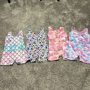 Lot of 4 Size 90 / 2T Gymnastics Leotards